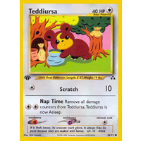 Teddiursa 65/75 Neo Discovery 1st Edition Common Pokemon Card NEAR MINT TCG