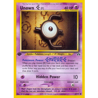 Unown E 67/75 Neo Discovery 1st Edition Common Pokemon Card NEAR MINT TCG