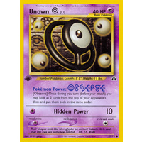 Unown O 69/75 Neo Discovery 1st Edition Common Pokemon Card NEAR MINT TCG