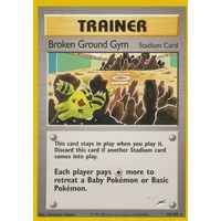 Broken Ground Gym 92/105 Neo Destiny Unlimited Rare Trainer Pokemon Card NEAR MINT TCG