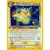 Dark Ampharos 1/105 Neo Destiny 1st Edition Holo Rare Pokemon Card NEAR MINT TCG