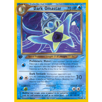 Dark Omastar 19/105 Neo Destiny 1st Edition Rare Pokemon Card NEAR MINT TCG