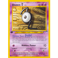 Unown G 27/105 Neo Destiny 1st Edition Rare Pokemon Card NEAR MINT TCG