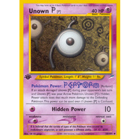 Unown P 58/105 Neo Destiny 1st Edition Uncommon Pokemon Card NEAR MINT TCG