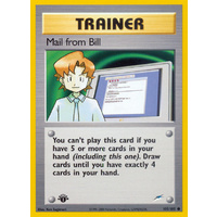 Mail from Bill 105/105 Neo Destiny 1st Edition Common Trainer Pokemon Card NEAR MINT TCG