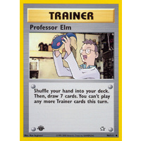 Professor Elm 96/111 Neo Genesis 1st Edition Uncommon Trainer Pokemon Card NEAR MINT TCG