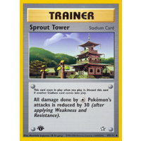 Sprout Tower 97/111 Neo Genesis 1st Edition Uncommon Trainer Pokemon Card NEAR MINT TCG