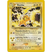 Raichu 21/64 Neo Revelation Unlimited Rare Pokemon Card NEAR MINT TCG