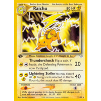 Raichu 21/64 Neo Revelation 1st Edition Rare Pokemon Card NEAR MINT TCG