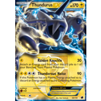 Thundurus EX 38/116 BW Plasma Freeze Holo Ultra Rare Pokemon Card NEAR MINT TCG