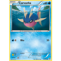 Carvanha 32/135 BW Plasma Storm Common Pokemon Card NEAR MINT TCG