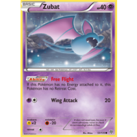 Zubat 53/135 BW Plasma Storm Common Pokemon Card NEAR MINT TCG