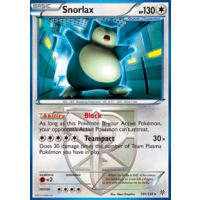 Snorlax 101/135 BW Plasma Storm Rare Pokemon Card NEAR MINT TCG