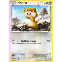 Patrat 110/135 BW Plasma Storm Common Pokemon Card NEAR MINT TCG