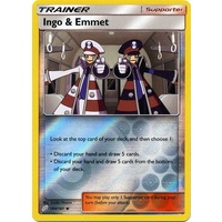 Ingo & Emmet 144/181 SM Team Up Reverse Holo Uncommon Trainer Pokemon Card NEAR MINT TCG