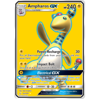 Ampharos GX 163/181 SM Team Up Holo Ultra Rare Full Art Pokemon Card NEAR MINT TCG