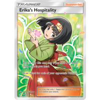 Erika's Hospitality 174/181 SM Team Up Holo Ultra Rare Full Art Pokemon Card NEAR MINT TCG