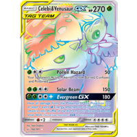 Venusaur & Celebi GX 182/181 SM Team Up Holo Hyper Rare Full Art Pokemon Card NEAR MINT TCG