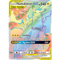 Pikachu & Zekrom GX 184/181 SM Team Up Holo Hyper Rare Full Art Pokemon Card NEAR MINT TCG