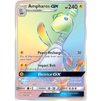 Ampharos GX 185/181 SM Team Up Holo Hyper Rare Full Art Pokemon Card NEAR MINT TCG