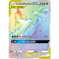 Latias & Latios GX 190/181 SM Team Up Holo Hyper Rare Full Art Pokemon Card NEAR MINT TCG