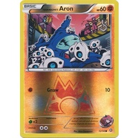 Team Magma's Aron 12/34 XY Double Crisis Reverse Holo Common Pokemon Card NEAR MINT TCG