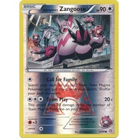 Team Magma's Zangoose 22/34 XY Double Crisis Reverse Holo Common Pokemon Card NEAR MINT TCG