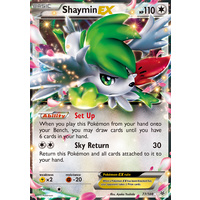 Shaymin EX 77/108 XY Roaring Skies Holo Ultra Rare Pokemon Card NEAR MINT TCG