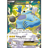 Thundurus EX 98/108 XY Roaring Skies Holo Ultra Rare Full Art Pokemon Card NEAR MINT TCG