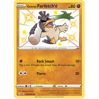 Galarian Farfetch'd SV63/SV122 SWSH Shining Fates Holo Shiny Rare Pokemon Card NEAR MINT TCG