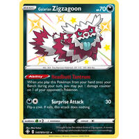 Galarian Zigzagoon SV78/SV122 SWSH Shining Fates Holo Shiny Rare Pokemon Card NEAR MINT TCG