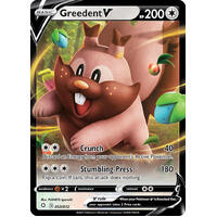 Greedent V 53/72 SWSH Shining Fates Holo Ultra Rare Pokemon Card NEAR MINT TCG