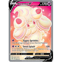 Alcreamie V 64/72 SWSH Shining Fates Full Art Holo Ultra Rare Pokemon Card NEAR MINT TCG
