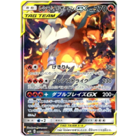 Charizard & Reshizard GX 097/095 SM10 Double Blaze Japanese Holo Secret Rare Pokemon Card NEAR MINT TCG