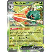 Decidueye ex 015/197 Scarlet and Violet Obsidian Flames Holo Ultra Rare Pokemon Card NEAR MINT TCG