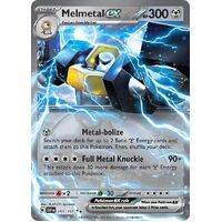 Melmetal ex 153/197 Scarlet and Violet Obsidian Flames Holo Ultra Rare Pokemon Card NEAR MINT TCG