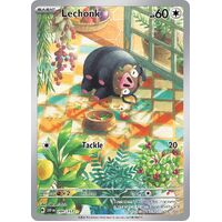 Lechonk 209/197 Scarlet and Violet Obsidian Flames Illustration Rare Holo Pokemon Card NEAR MINT TCG