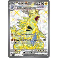 Tyranitar ex 211/197 Scarlet and Violet Obsidian Flames Full Art Holo Secret Rare Pokemon Card NEAR MINT TCG