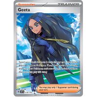 Geeta 218/197 Scarlet and Violet Obsidian Flames Full Art Holo Secret Rare Pokemon Card NEAR MINT TCG