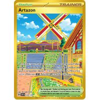 Artazon 229/197 Scarlet and Violet Obsidian Flames Gold Secret Rare Holo Pokemon Card NEAR MINT TCG