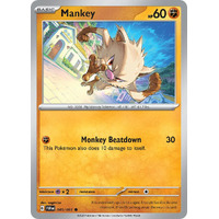 Mankey 045/091 Scarlet and Violet Paldean Fates Common Pokemon Card NEAR MINT TCG