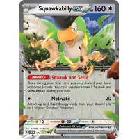 Squawkabilly ex 075/091 Scarlet and Violet Paldean Fates Holo Ultra Rare Pokemon Card NEAR MINT TCG