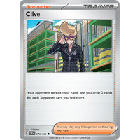 Clive 078/091 Scarlet and Violet Paldean Fates Uncommon Supporter Pokemon Card NEAR MINT TCG