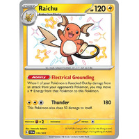 Raichu 132/091 Scarlet and Violet Paldean Fates Holo Shiny Rare Pokemon Card NEAR MINT TCG