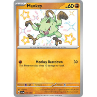 Mankey 169/091 Scarlet and Violet Paldean Fates Holo Shiny Rare Pokemon Card NEAR MINT TCG