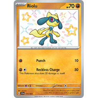 Riolu 173/091 Scarlet and Violet Paldean Fates Holo Shiny Rare Pokemon Card NEAR MINT TCG