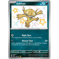 Sableye 184/091 Scarlet and Violet Paldean Fates Holo Shiny Rare Pokemon Card NEAR MINT TCG