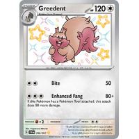 Greedent 206/091 Scarlet and Violet Paldean Fates Holo Shiny Rare Pokemon Card NEAR MINT TCG
