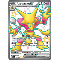 Alakazam ex 215/091 Scarlet and Violet Paldean Fates Holo Shiny Ultra Rare Pokemon Card NEAR MINT TCG