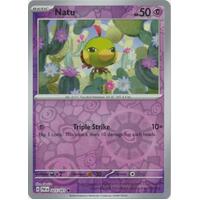 Natu 025/091 Scarlet and Violet Paldean Fates Reverse Holo Common Pokemon Card NEAR MINT TCG